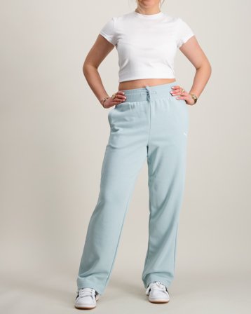 Puma WARDROBE ESS Relaxed Wide Leg Sweatpants TR G Vihreä Housut Tytöt - Kids Brand Store