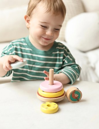 Micki Leksaker Pippi Stapelleksak - Yellow - ONE SIZE