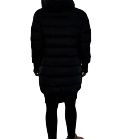 Svart Acne dunjacka med huva