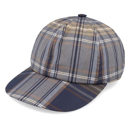 City Sport - Blå unconstructed Keps - DBL UNI Checkered Blue/Beige Dad Cap @ Hatstore