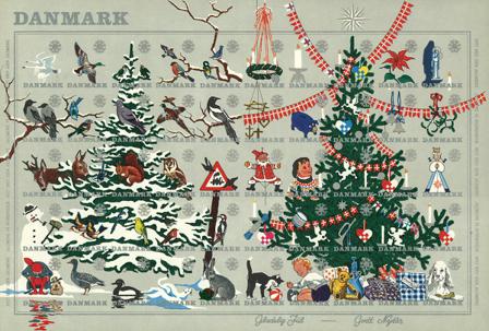 Danmark - julmärkeark 1961 - Utakket - Ufoldet