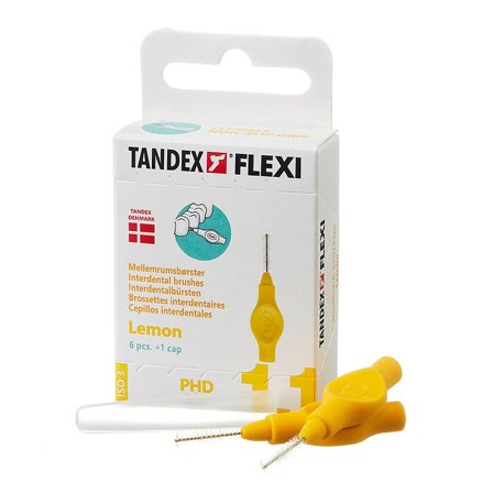 Tandex Mellemrumsbørste Flexi PHD 1.1/ISO 3 Lemon 6 stk, Medicin & Pleje, Mund & Tandpleje, Tandstikker