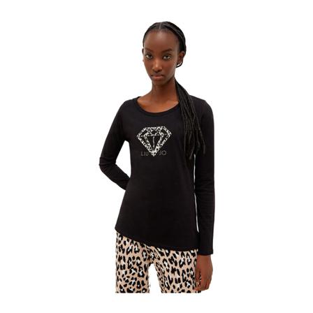 Liu Jo Long Sleeve T-Shirt Sort, Dame T-shirts