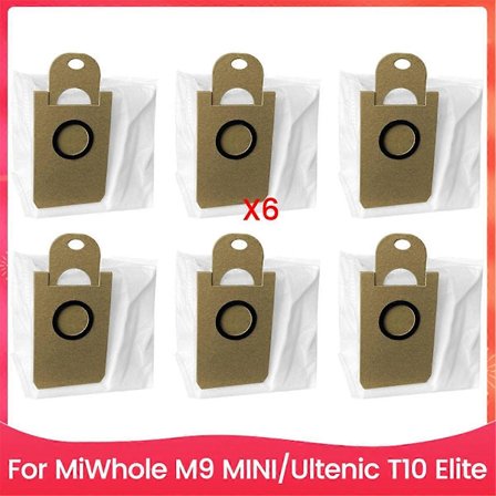 6 stk. støvsugerpose tilbehørssæt til MiWhole M9 MINI til Ultenic T10 Elite støvsuger