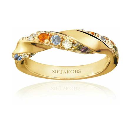 Sif Jakobs Ring Ferrara Gul, Dame Ringe, Størrelse: 60 MM