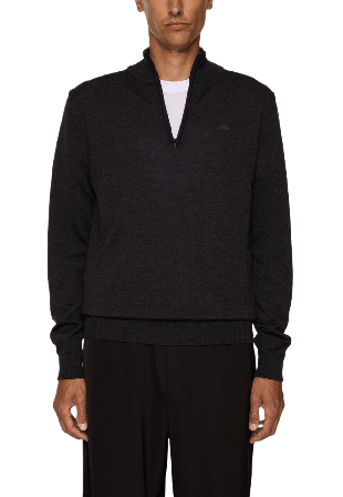 J.Lindeberg Kiyan Merino Quarter Zip Tröjor Herr Grå L