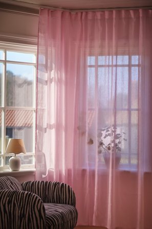 Jotex - Gardin Linmiks 1-lengde Ekstra Bred Rosa - LINN - Kjøp Lingardiner hos Jotex