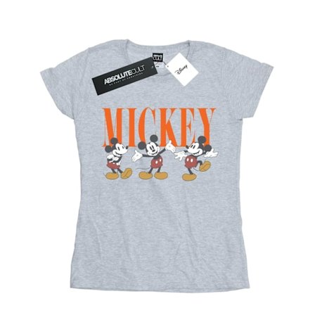 Disney Dam/Kvinnor Mickey Mouse Poses Bomull T-shirt S Sport