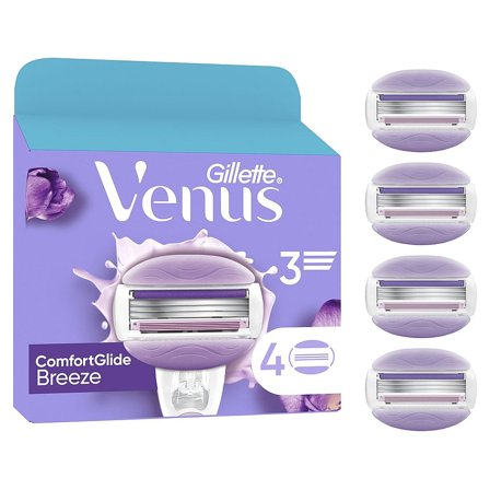 Gillette Venus Comfortglide Breeze Barberblade 4ct, Skincare, Hårfjerning, Skrabere & Blade