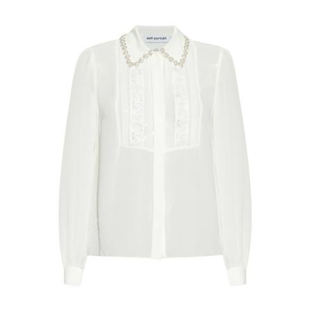 Self Portrait Blouses , Wit , Dames , Maat: XS