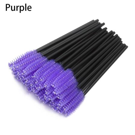 50st Engångsögonfransborste Ögonbrynsapplikator Lila