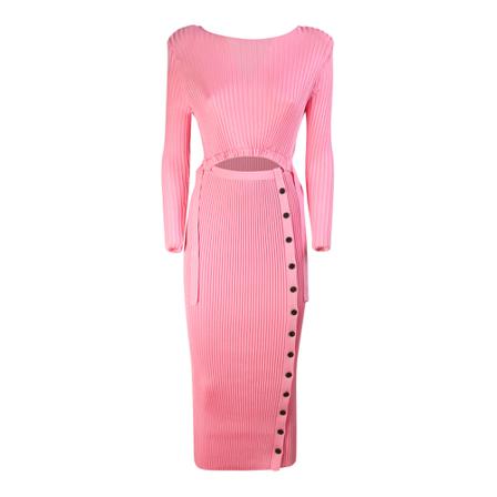 Self Portrait, enhances this ribbed knit dress with cut-out details giving it a bold touch Różowy, Kobieta, Rozmiar: M