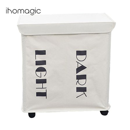 Förvaringslåda i Oxfordtyg med hjul och järnram