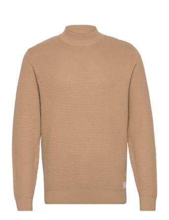 Structured Mockneck Knit Beige Tom Tailor