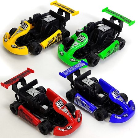 5 stk Tilbaketrekksbil Leke Inertial Go Kart