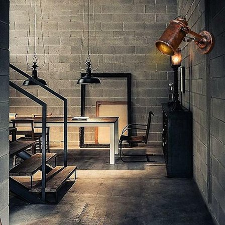 Industriell vegglampe Retro Innendørs Landlig Vegglampe, Vintage