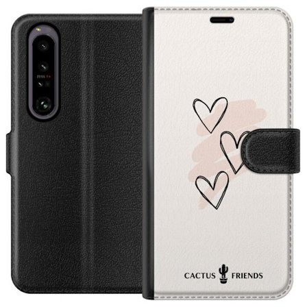 Yhteensopiva Lompakkokotelo Sony Sony Xperia 1 IV Cactus and Friends - Soft Romance Sketch