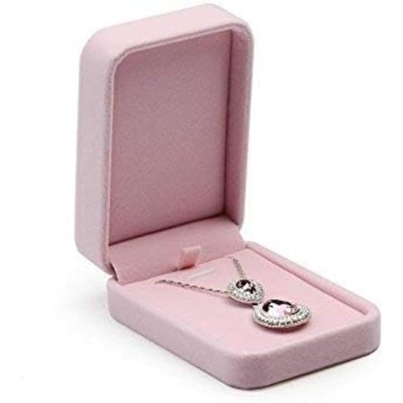 Samettinen iso kaulakorurasia, kaulakorujen järjestelyrasia, riipusrasia syntymäpäiväksi, jouluksi, vuosipäiväksi, äitienpäiväksi