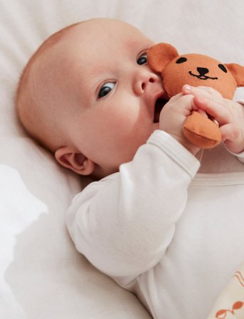 Kid's Concept Rattle Max Edvin - Brown - ONE SIZE