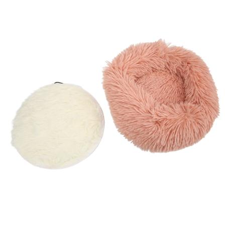 Elektrisk uppvärmningssäng för husdjur Justerbar temperatur Vattentät USB uppvärmning kattsand för katter Hundar Diameter 40 cm/15,7 tum rosa