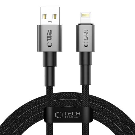 Tech-Protect UltraBoost DNA USB-A / Lightning-kabel 15W/2,4A 200 cm - grå