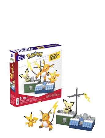 MEGA Pokémon | Pokémon Building Toy Kit Pikachu Set With 3 Action Figures (159 Pieces) For Kids | ONE SIZE