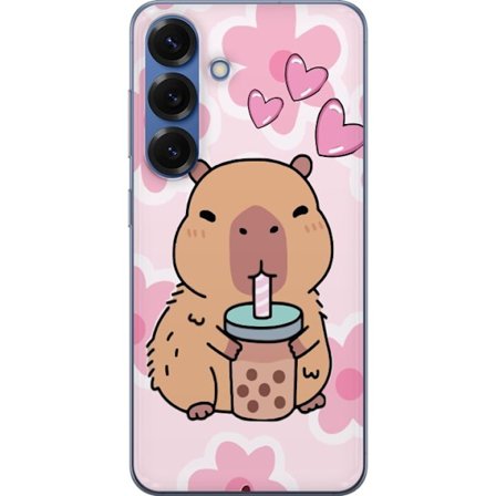 Kompatibelt Mobilskal till Samsung Samsung Galaxy S25+ Kawaii Capybara Hjärtan Anime Stil Söt Design Djurmotiv TikTok Populärt Present Tjej