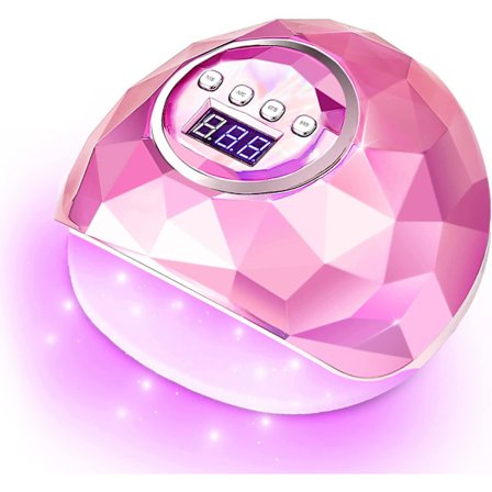 UV LED neglelampe - hurtigere negle tørrer til gel polish, neglehærdningslampe med 4 timerindstilling, automatisk sensor, LCD-skærm