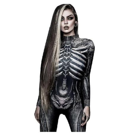 Kvinnors Halloween Kostym Print Bodysuit 140cm