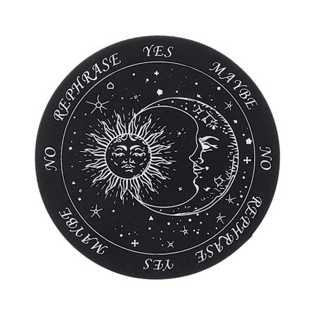 Trependulbrett i tre, skiveform, STYLE 4-SVART 15CM