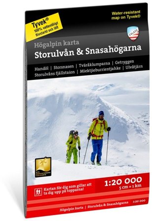 Calazo Högalpin Karta Storulvån & Snasahögarna 1:20 000