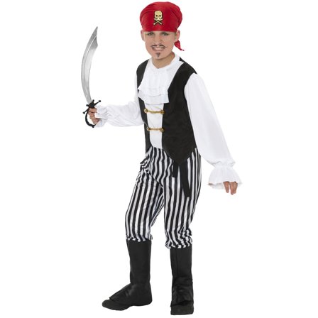 Piratkostyme Svart/Hvit Barn