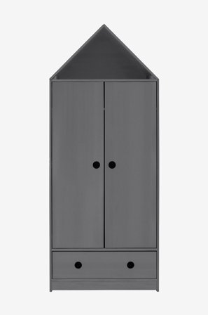 Loft24 - Garderobe - 2 dører Alpi - Grå - Garderobeskap & klesskap - Fra Homeroom