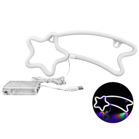 Meteor Neonlampa Färgglad LED Neon Skylt Ljus för Hem KLB