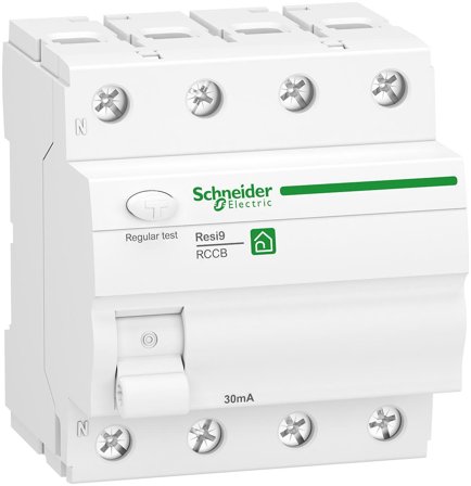 Schneider Electric Resi9 RCCB Jordfelsbrytare klass F, 30mA 4-polig, 40A, Anslutningsdon & kablar
