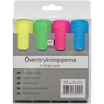 Markeringstusjer 4 farger