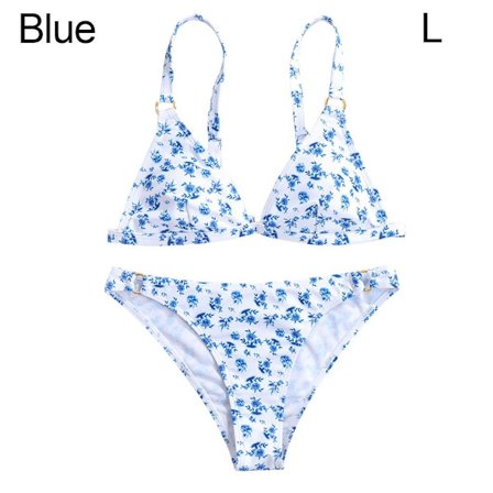 Badedrakt Split Badetøy BLÅ L