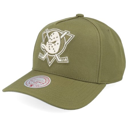 Mitchell & Ness - NHL Groen adjustable Cap - Anaheim Ducks Fashion Pro Vintage Olive A-frame Adjustable @ Hatstore