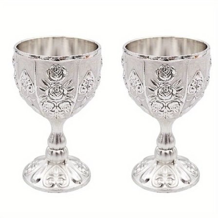 2 stk. Vintage Middelalderlig Stil Kalk Kop Metal