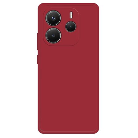 Xiaomi Redmi Note 14 5G Flexibelt fodral Telefonskal med rakt kantskydd - Kamelia Röd