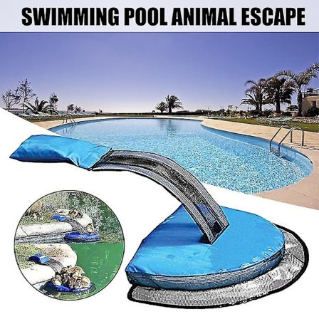 Räddningsramp för djur i poolen, flytande ramp räddar grodor, stockplatta, djurräddare för pool