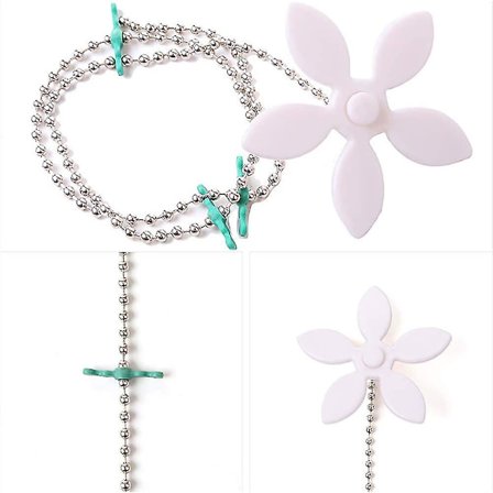 Almi 12-pak afløbsblomst brusebad hår rengøring kæde hår fælde kæde krog badekar gave