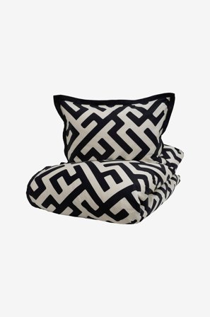 Halvor Bakke - Vuodevaatesetti Anura - Musta - Pussilakanasetit - 150X210 - - Homeroom