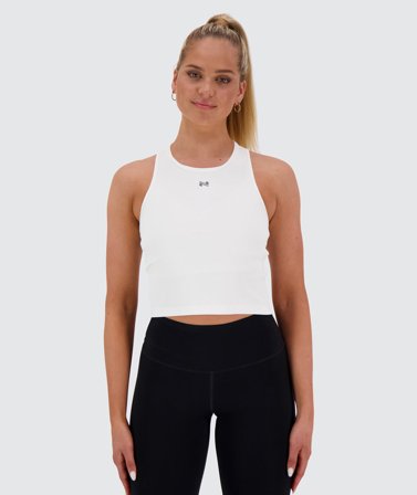 Women's Ribbed Crop Top white / M