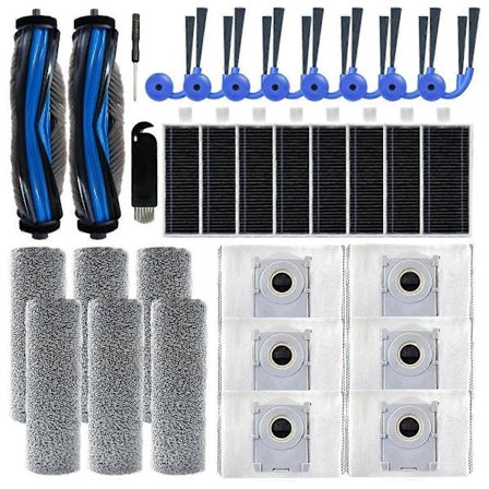 32 STK til X9 Pro Omni / X9 PRO Robot Støvsuger Tilbehør Hoved Sidebørste Støvpose Rulle Klud Filter