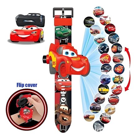 Leksaksklocka för barn Spiderman Iron Man Frozen Mcqueen Anime Figur Tecknad Projektion Elektronisk Klocka Pojke Flicka Leksaker Gåva