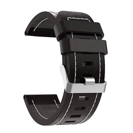 Garmin Lærreim / Armbånd - 26mm Black Tactix 7
