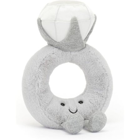Jellycat Amuseables Timanttisormus Pehmolelu, 20 cm | Vihkisormus Pehmo | Kihlaus- ja hää lahja-AD4-