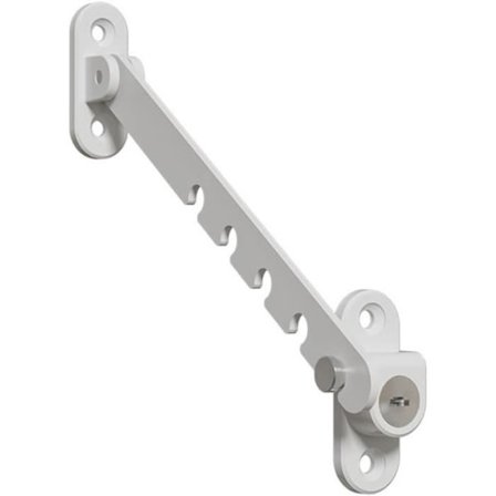 Vinduesbegrænser til hængslede vinduer, Vinduesbegrænser, Vinduesbegrænser uden boring, Åben vindueslås, Dørlåse