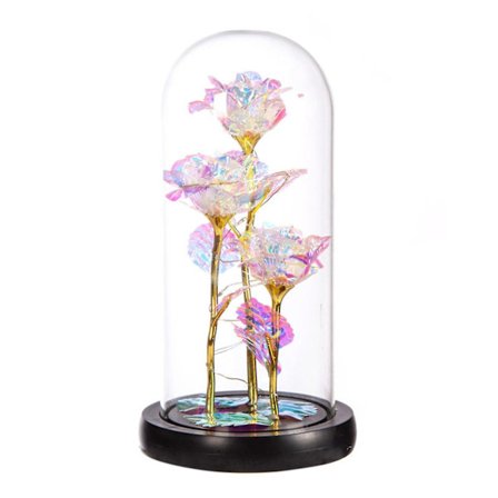 Galaxy Enchanted Forever Rose Dome Glas LED-lampa
